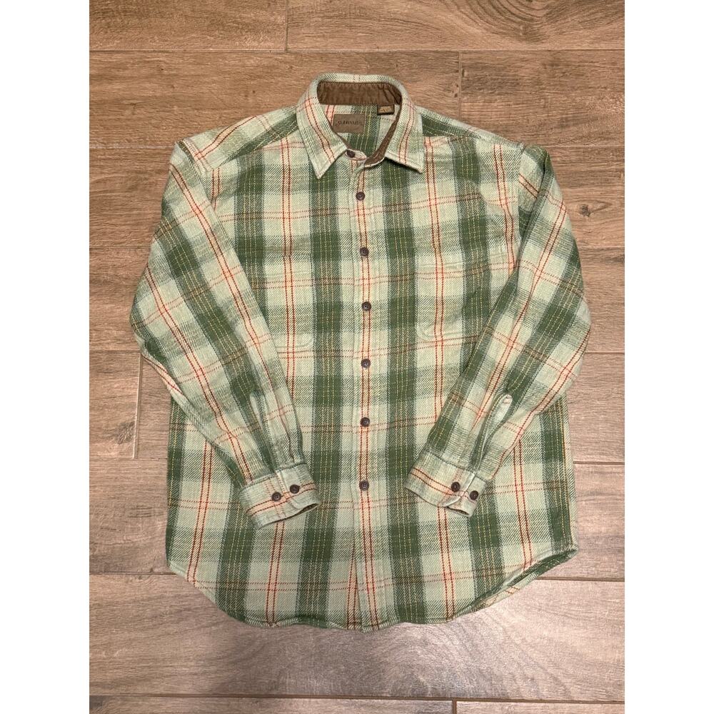 St Johns Bay Button Up Shirt Men's Medium Heavy Cotton flannel Grunge Skater